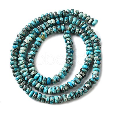 Synthetic Silver Line Turquoise Beads Strands G-L617-E03-2x4mm-1