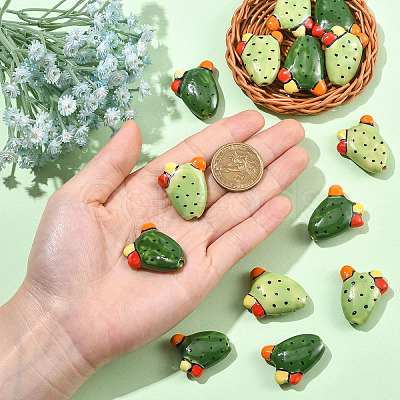5Pcs Handmade Porcelain Beads PORC-YW0001-64-1