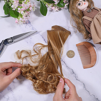 PP Doll Wig Long Curly Hair DIY-WH0591-249B-14-1