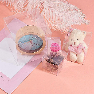 Transparent Plastic PET Box Gift Packaging LS-CON-WH0052-6x6cm-1