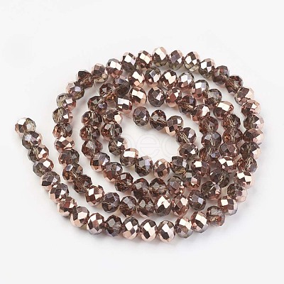 Electroplate Transparent Glass Beads Strands EGLA-A034-T2mm-N14-1