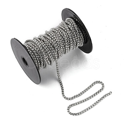 Tarnish Resistant 304 Stainless Steel Box Chains CHS-K001-37A-1