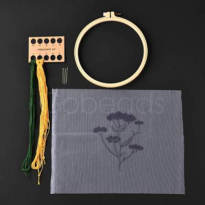 DIY Transparent Fabric Embroidery Kits DIY-K032-79B-1