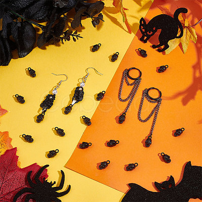 60Pcs Halloween Alloy Pendants FIND-UN0002-50EB-1