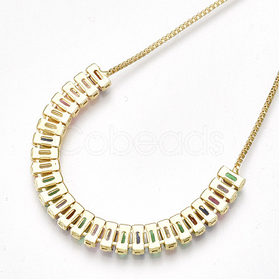 Adjustable Brass Cubic Zirconia Slider Bracelets BJEW-S141-03-1