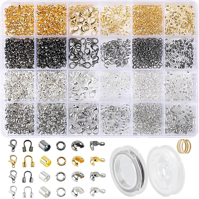 DIY Brass & Alloy & Iron Jewelry Making Finding Kits DIY-SP0003-21-1