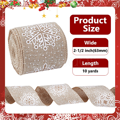 10 Yards Polyester Imitation Linen Ribbon OCOR-MA0001-75B-1