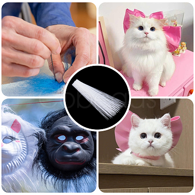 900Pcs Plastic Simulated Animal Whiskers for Crafts Needle Felting DIY-CY0002-72C-1