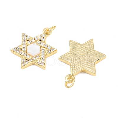Brass Micro Pave Clear Cubic Zirconia Pendants KK-C170-10B-G-1
