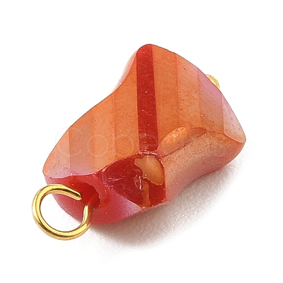 Electroplated Glass Pendants PALLOY-JF02206-1
