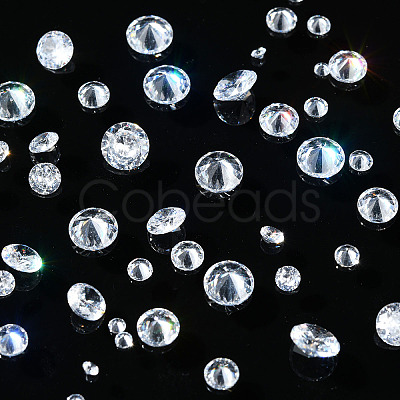 50Pcs 5 Styles Cubic Zirconia Cabochons ZIRC-YW0001-21-1
