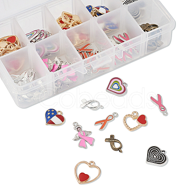 Alloy Enamel Pendants PALLOY-TA0001-14-1