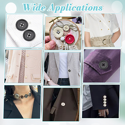20Pcs 4 Styles 4-Hole Zinc Alloy Buttons BUTT-NB0002-12B-1