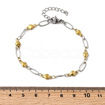 304 Stainless Steel Link Bracelets BJEW-A044-03C-GP-1