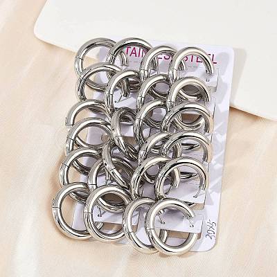 202 Stainless Steel Polishing Hoop Earrings EJEW-M106-02P-07-1