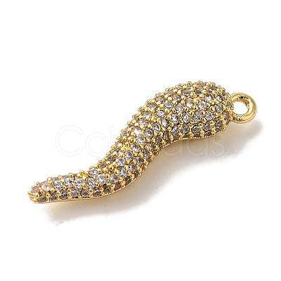 Rack Plating Brass Micro Pave Cubic Zirconia Pendant KK-A229-03D-G-1
