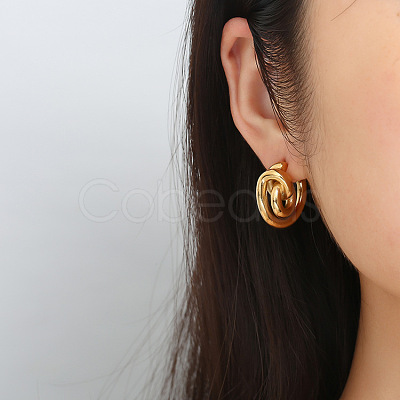 304 Stainless Steel Stud Earrings for Women WGF252D-01-1