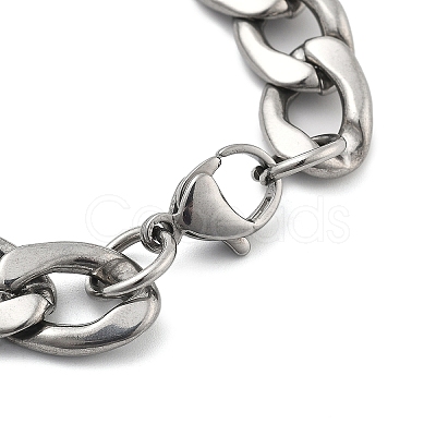 304 Stainless Steel Curb Chains Bancelets BJEW-C082-04B-AS-1