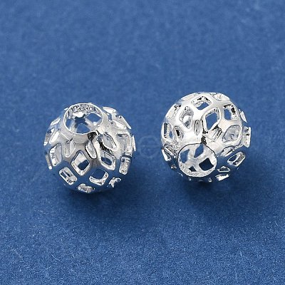 Brass Hollow Spacer Beads KK-P249-03D-S-1