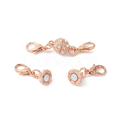 1Pc Alloy Crystal Rhinestone Magnetic Clasps ALRI-YW0001-11RG-1