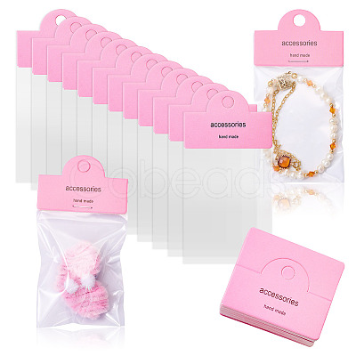100Pcs Rectangle Clear Polypropylene Cellophane Bags CDIS-TA0001-40A-1