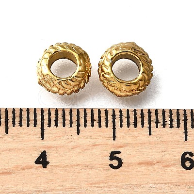 304 Stainless Steel Corrugated Beads STAS-V009-12A-G-1