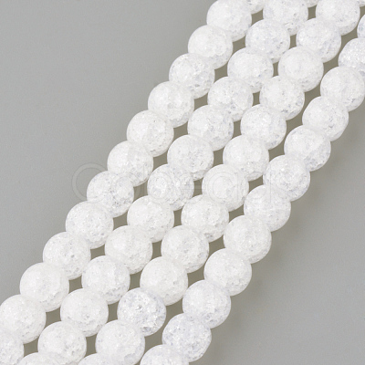 Synthetic Crackle Quartz Beads Strands X-GLAA-S134-10mm-05-1