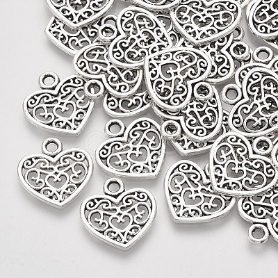 Tibetan Style Alloy Charms TIBEP-S319-005AS-RS-1