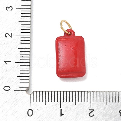 Valentine's Day Spray Painted 304 Stainless Steel Pendants SA-CBA08A6-07D-G-1