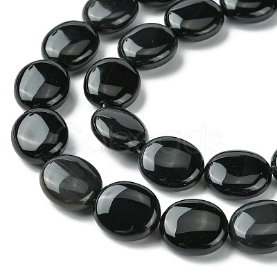 Natural Black Onyx(Dyed & Heated) Beads Strands G-K365-B12-03-1