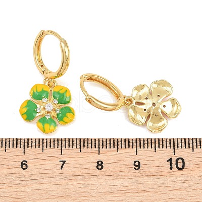Brass Micro Pave Cubic Zirconia Hoop Dangle Earrings KK-CBA8324-10G-01-1