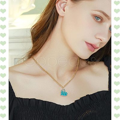 12Pcs 6 Colors Rack Plating Brass Enamel Pendants KK-FH0004-09-1