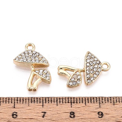 Rack Plating Alloy Rhinestone Pendants PALLOY-T091-27M-G-1