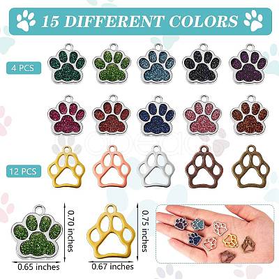 100Pcs 15 Style Alloy Enamel Charms FIND-SZ0002-06-1