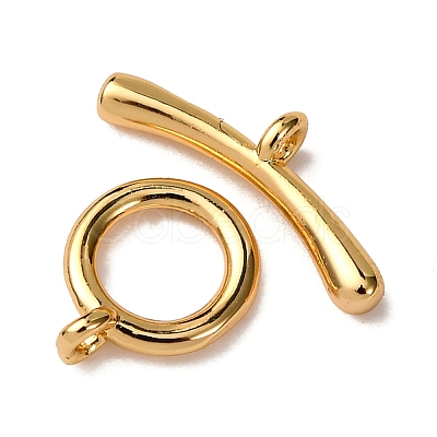 Brass Toggle Clasps KK-Z121-16G-1