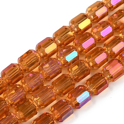 Electroplate Glass Beads Strands GLAA-G112-07F-1