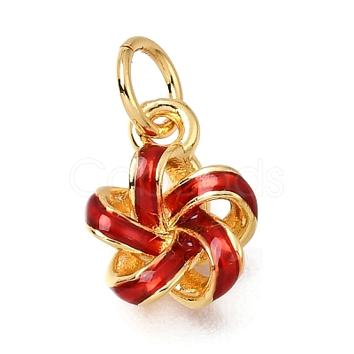 Brass Enamel Pendants KK-G605-10G-01-1