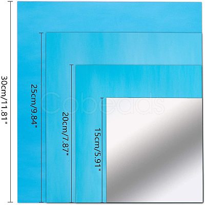 PET Plastic Mirror Wall Stickers AJEW-WH0018-68B-1