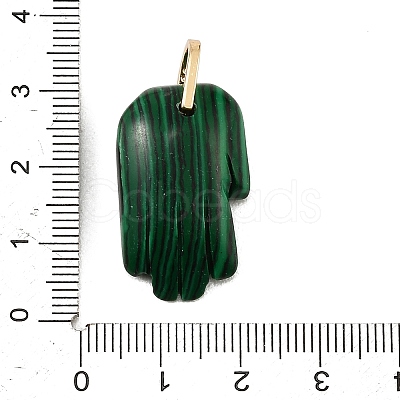 Synthetic Malachite Carved Pendants GG-CBA5963-01B-NH-1