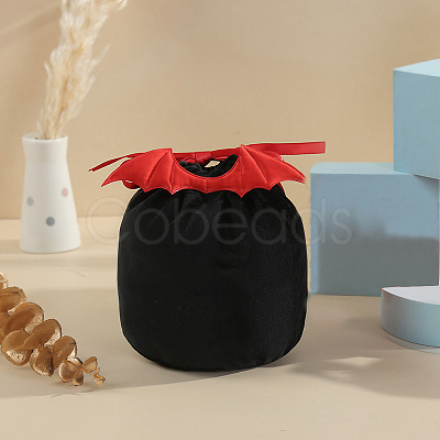 Halloween Velvet Drawstring Pouches PW-WG38286-01-1