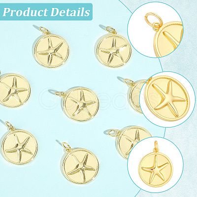 10Pcs Brass Pendants KK-BBC0027-97-1