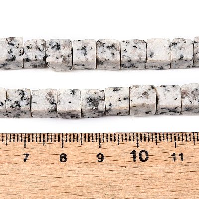 Natural White Sesame Jasper Beads Strands G-T139-6x6-33A-1