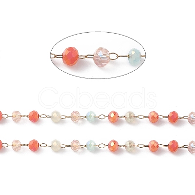 Handmade Glass Beaded Chains CHS-P016-46G-09-1