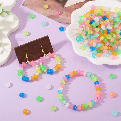 500Pcs Luminous PS Plastic Beads FIND-TA00009-13C-1