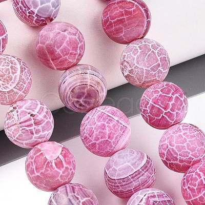 Dyed Natural Weathered Agate Beads Strands G-T144-28-1