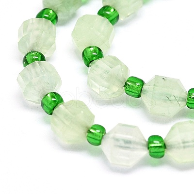 Grade AA Natural Prehnite Beads Strands G-O201B-36-1