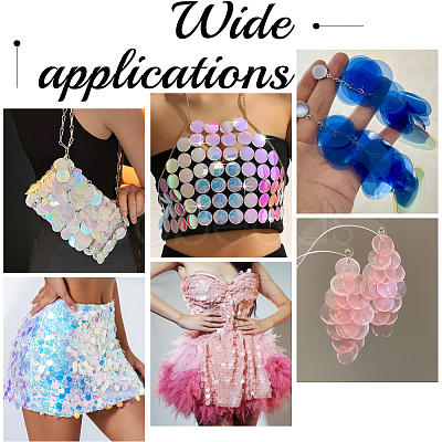 50G Ornament Accessories PVC Paillette/Sequins Pendants PVC-CY0001-01C-1