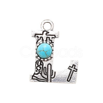 Synthetic Turquoise Pendants PW-WG43221-12-1