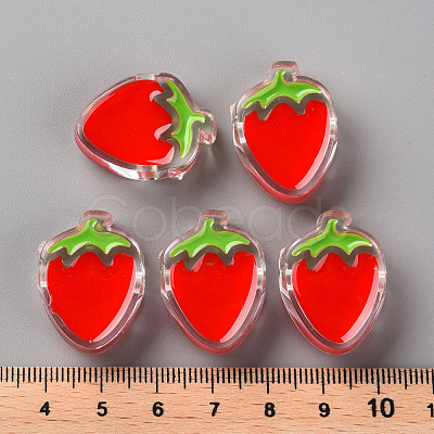 Transparent Enamel Acrylic Beads TACR-S155-003F-1