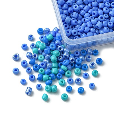 36G 4 Colors Baking Paint Glass Seed Beads SEED-FS0001-20A-1